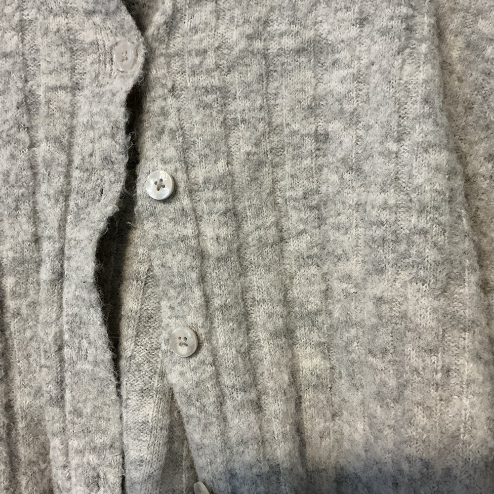 Wild Fable Light Gray Ribbed Cardigan - Picture 2 of 8